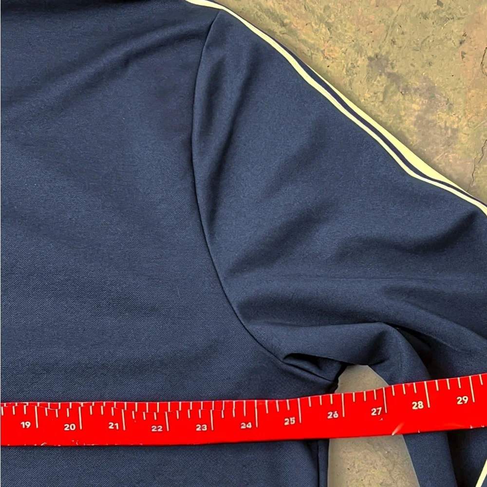 Original Penguin Navy Blue Track Jacket XXL White Sleeve Stripe Full Zip - Picture 10 of 11
